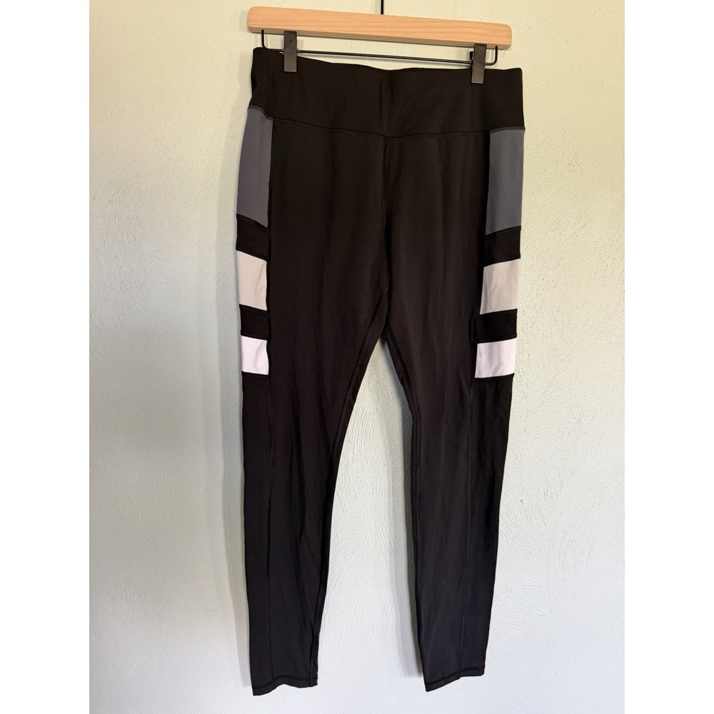 Avia Women's Colorblock High-Rise Active Leggings Yoga Running Pilates Sz L